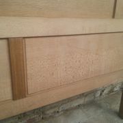 Scandinavian style headboard vintage oak wood 50s