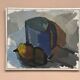 Original Swedish Oil on Canvas – “Blue Jug” by Stig Delang – Signed – Vintage & Framed