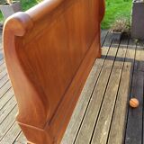 19th century walnut roller boat bed