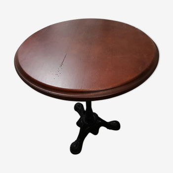 Table bistrot bois massif pied fonte