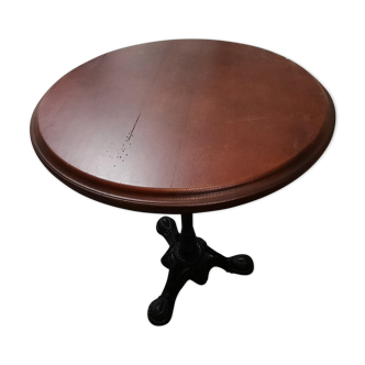 Table bistro solid wood foot cast iron