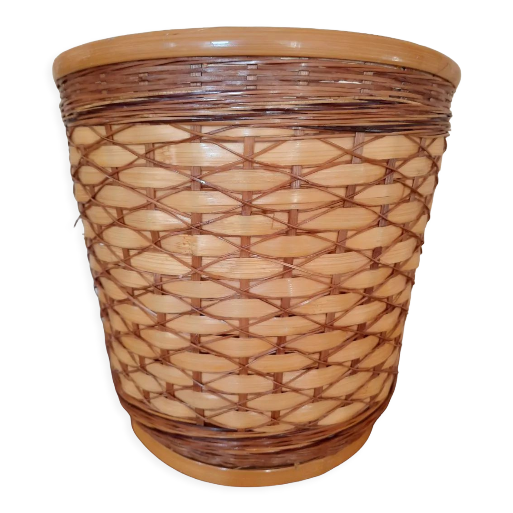 Cache-pot osier tressé