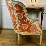 Two shepherdesses in moulded wood and carved Louis XVI style