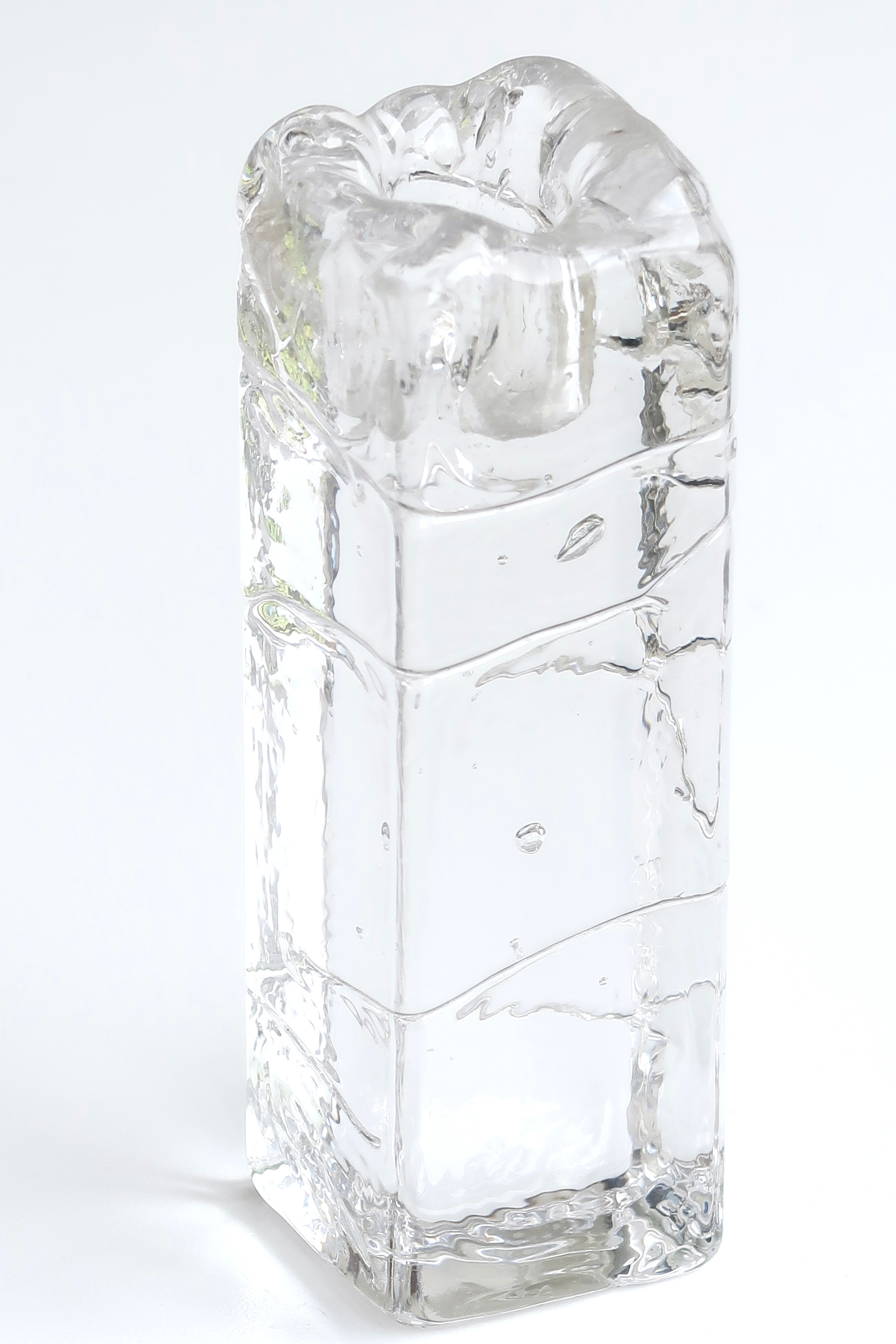 Czechoslovak bohemian crystal candle holder, 60s