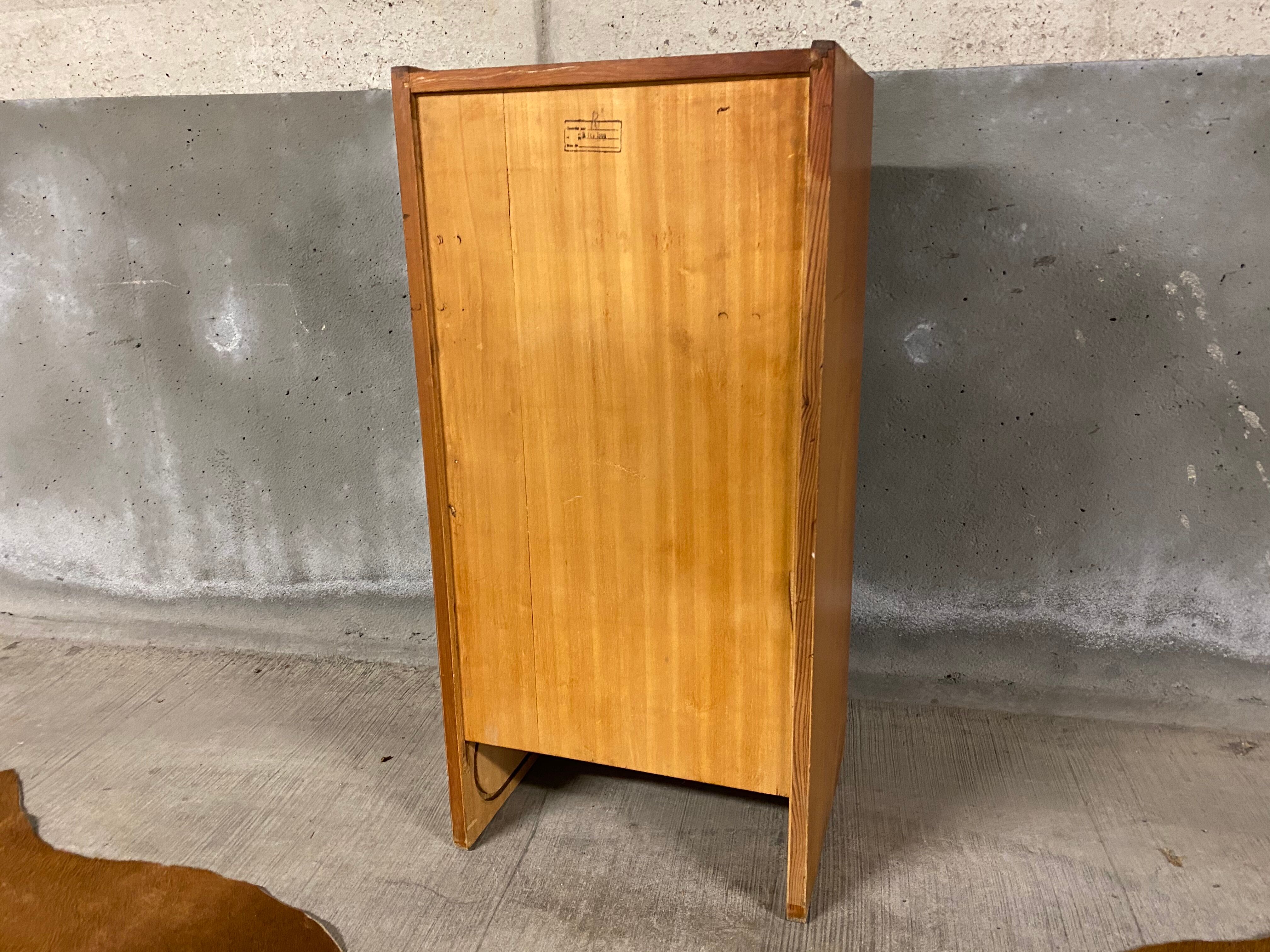 industrial furniture notary binder has vintage J-B curtain 1960S