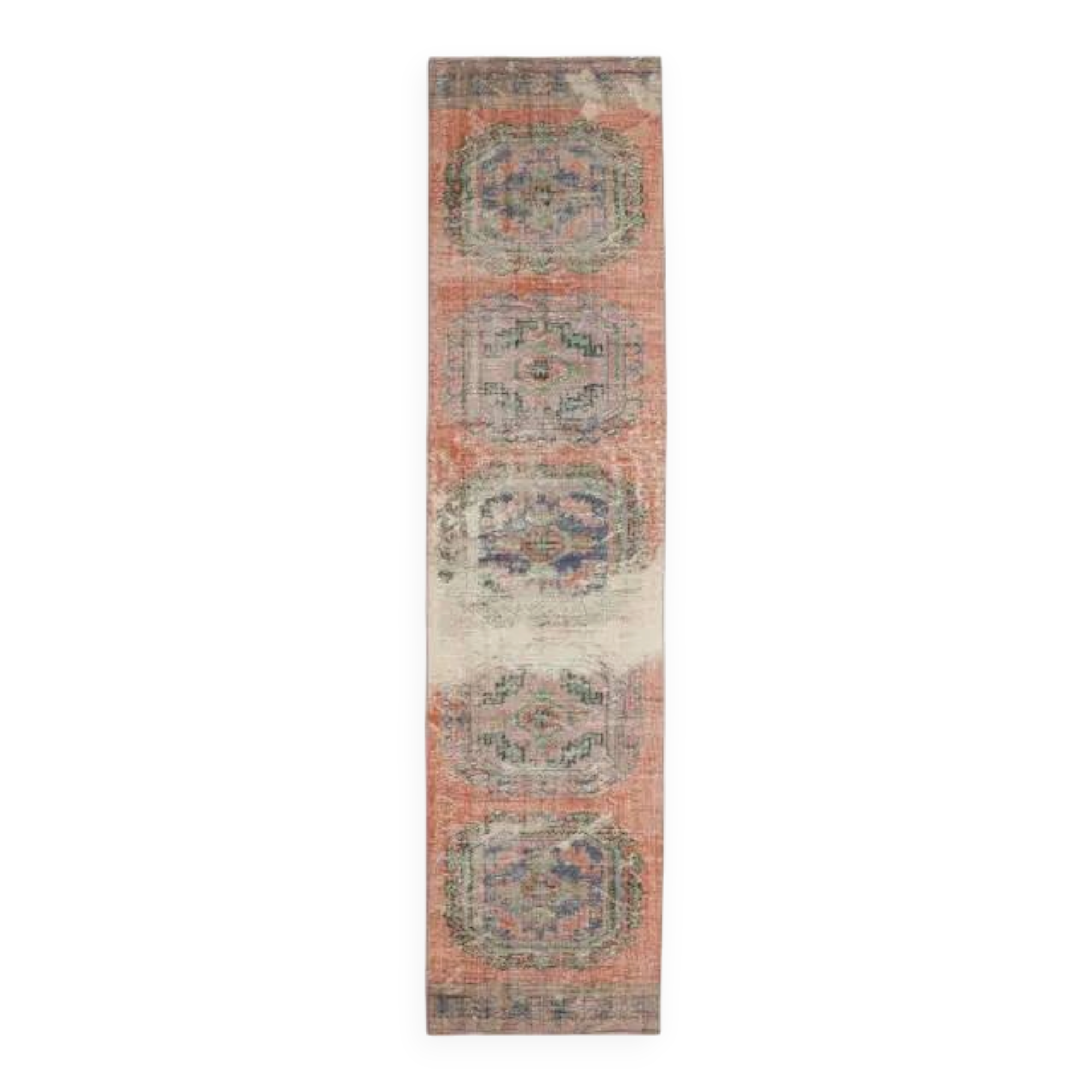 1970s Turkish Hand-Knotted Runner Rug 82x338