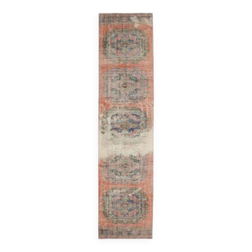 1970s Turkish Hand-Knotted Runner Rug 82x338