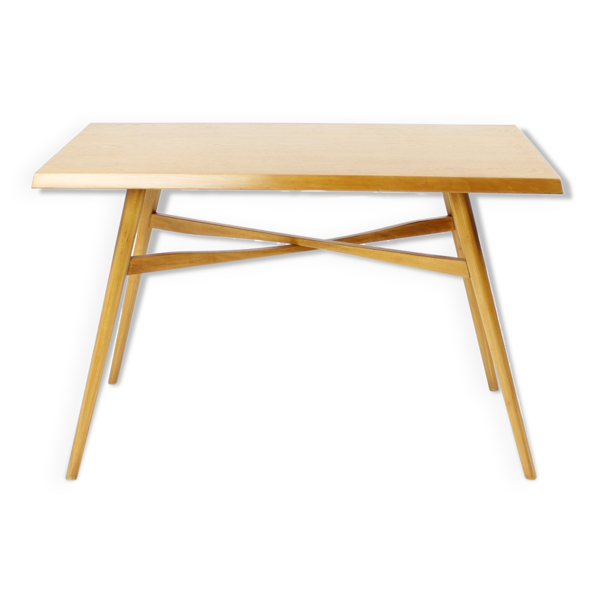 Table basse en chêne, Tchécoslovaquie Années 1960