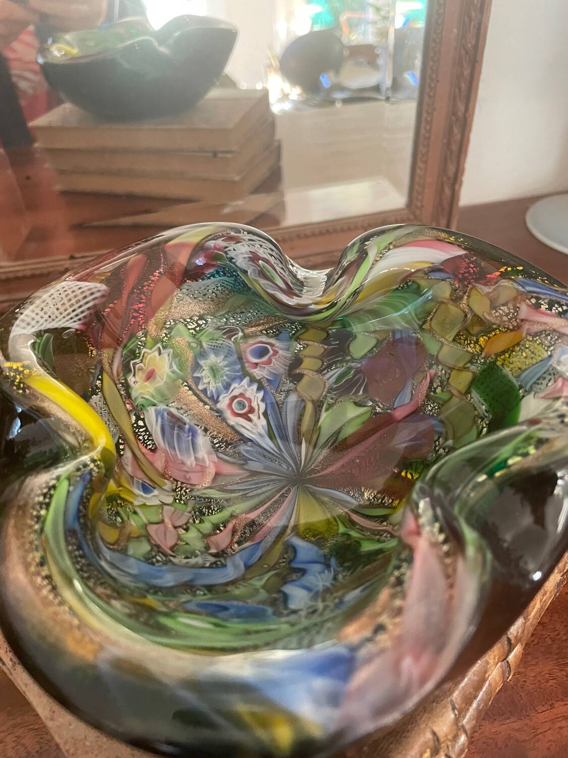 Murano “tutti frutti” AVEM pocket ashtray circa 1950