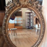 Miroir doré ovale 81x116cm