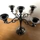 5-light chandelier in black varnished metal