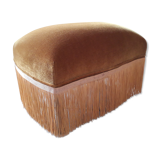 Yellow gold velvet pouf