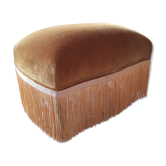 Yellow gold velvet pouf