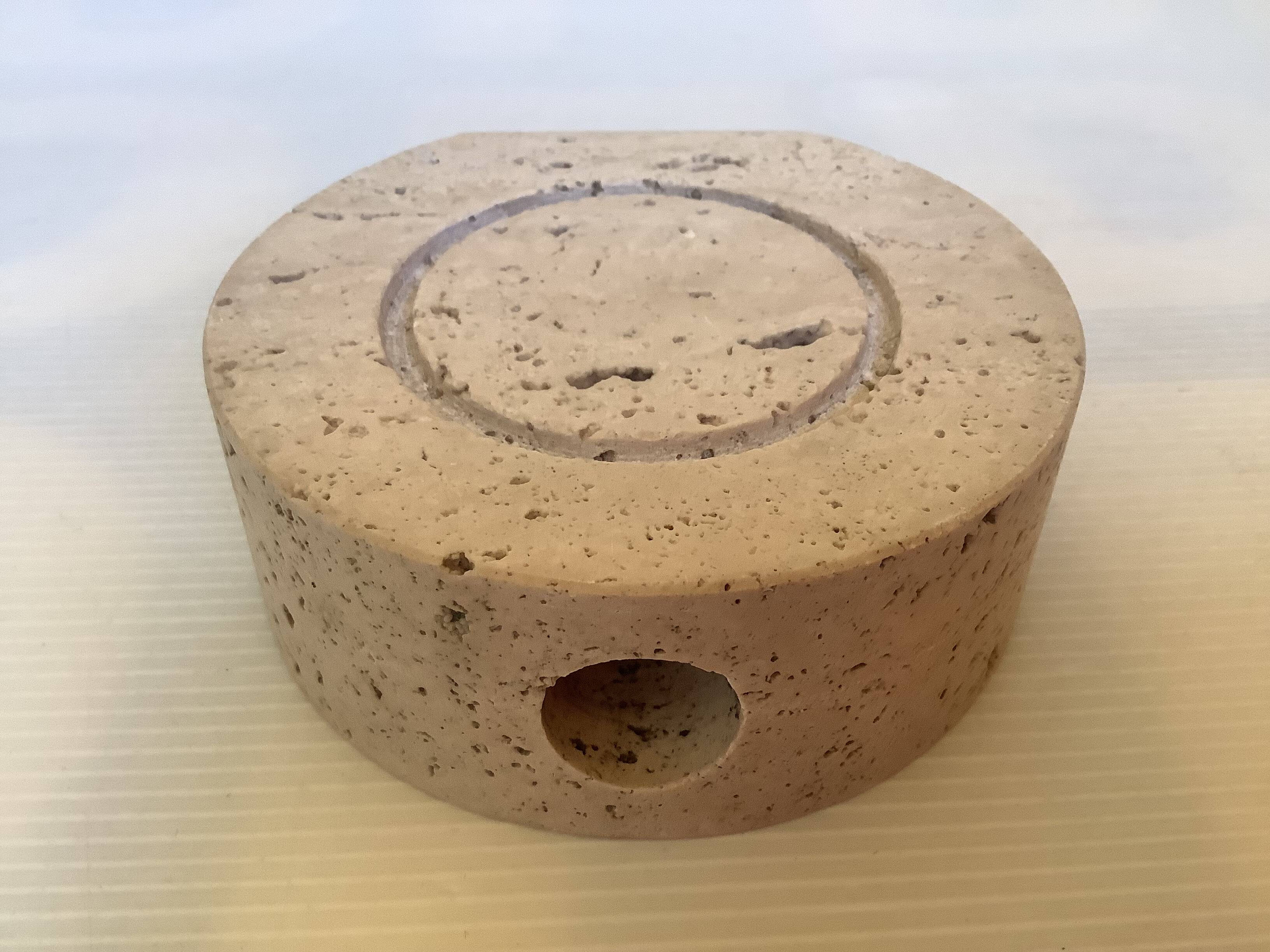 Fratelli Mannelli travertine soliflore vase