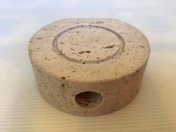 Vase soliflore travertin Fratelli Mannelli