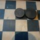 Double-sided board for checkers and chess in wood