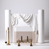 Plaster fireplace from Atelier Sedap