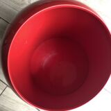 Vintage red paper bin MAKIO HASUIKE Gedy Italy