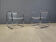 Pair of plexiglass and tubular chrome armchairs, 1970s