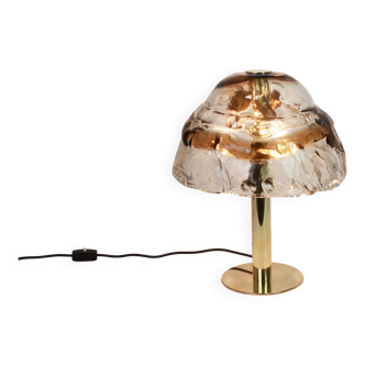 Large smoked glass table lamps by Murano, Kalmar, Austria, 1970s