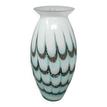 1960s Luxury Handrafted Vase in Murano Glass by Ca dei Vetrai. Made in Ital