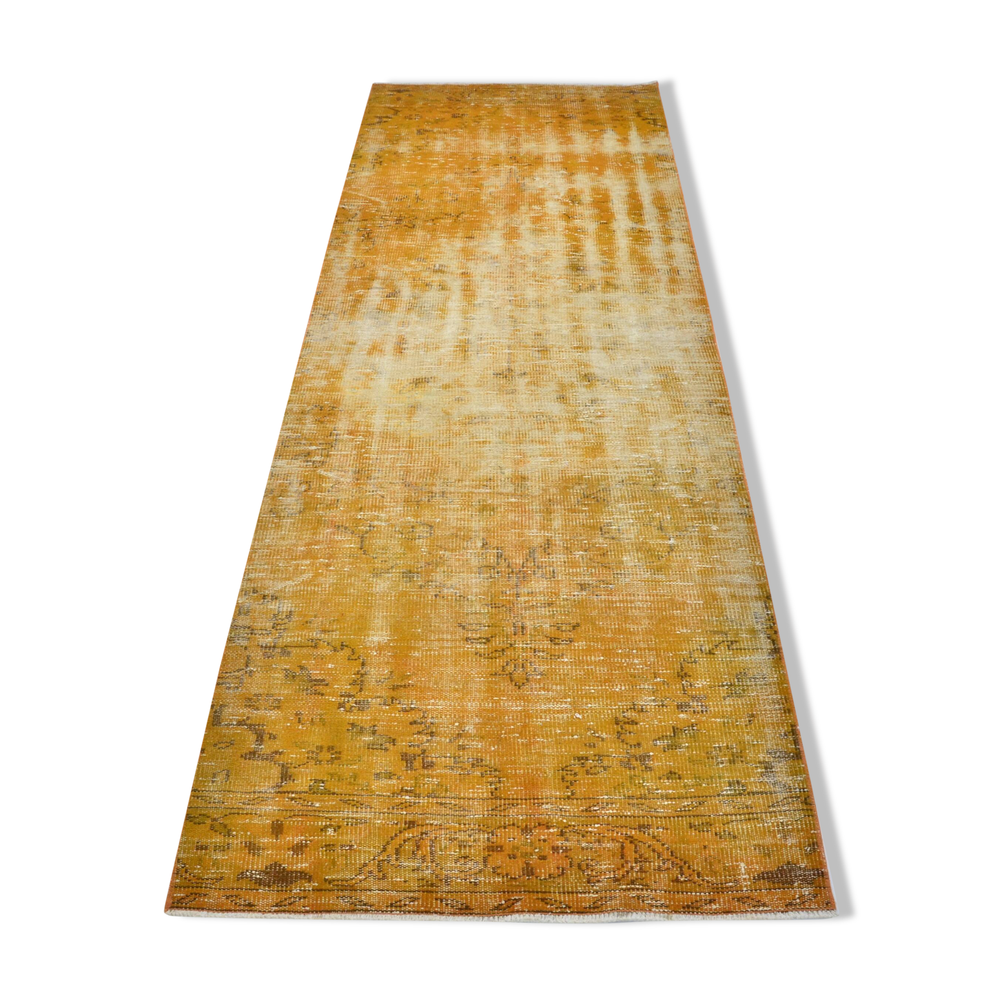 Turkish Vintage Oushak Runner Rug sku 3278