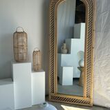 Rattan foot mirror with braces H:2m