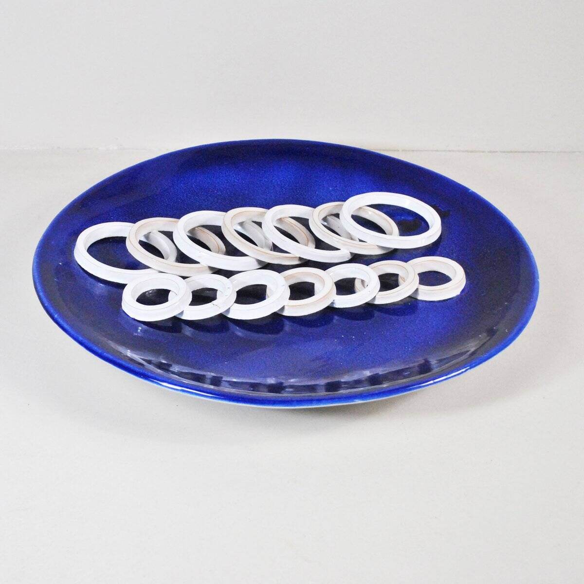 Sculptural ceramic plate by De Pascalis, 1970s