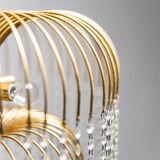 Chandelier with 10 lights in golden metal