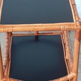 Bamboo rolling table.