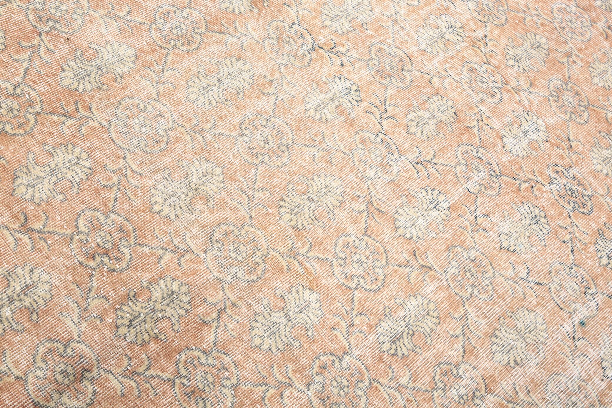 7x11 Muted Orange Classic Vintage Rug, 217x336Cm
