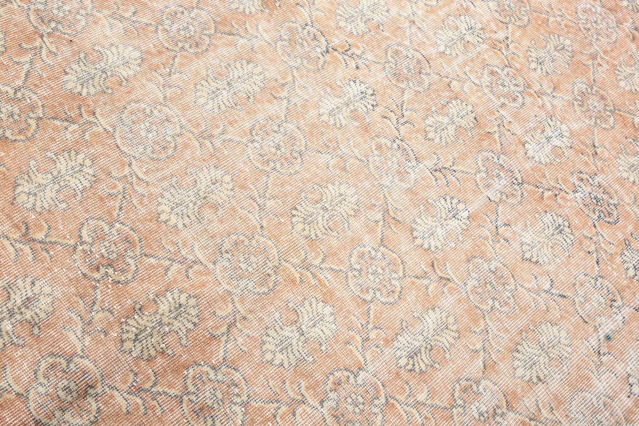 7x11 Muted Orange Classic Vintage Rug, 217x336Cm