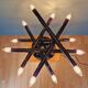 Vintage ceiling light in smoked chrome metal, Sciolari, 1970s