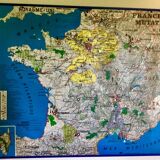 Large map of Paris years 70