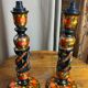 Paire de pieds de lampes Kashmiri