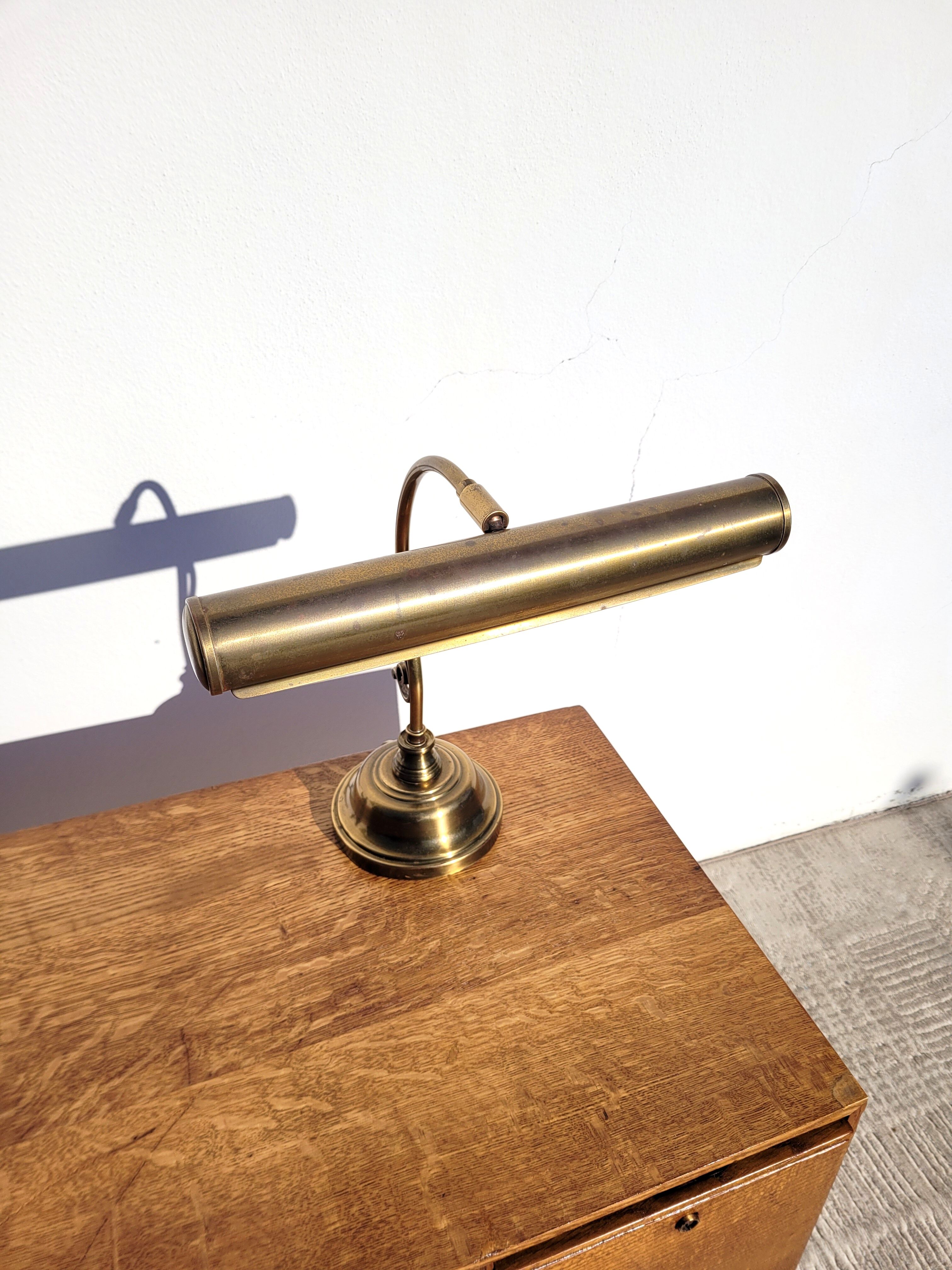 Banker desk lamp brass piano