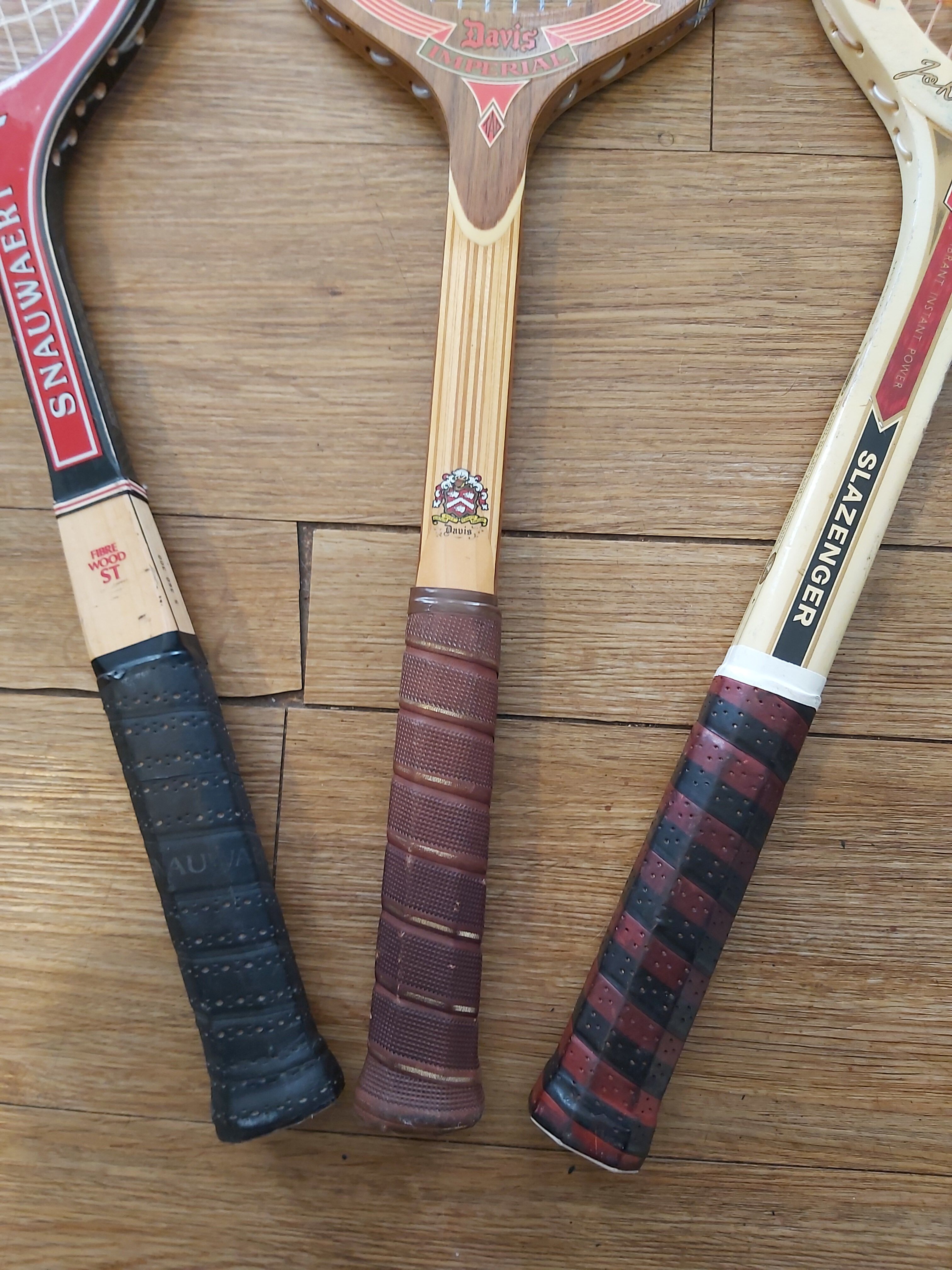 Série de 3 raquettes de tennis années 60