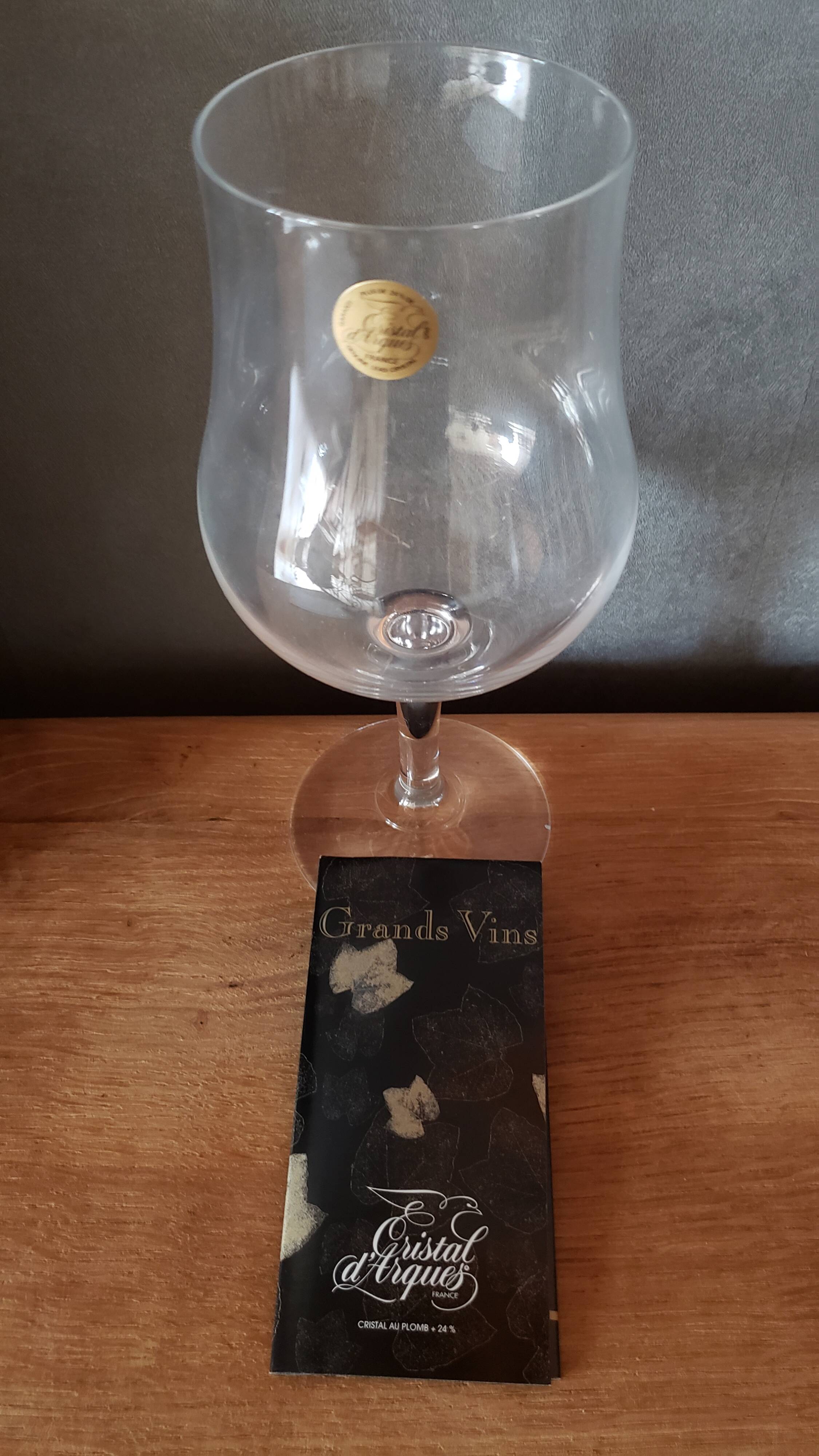 2 grands verres Cristal d'Arques Boîte origine