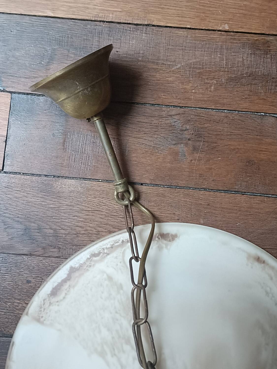 Art Deco style pendant light with marbled glass