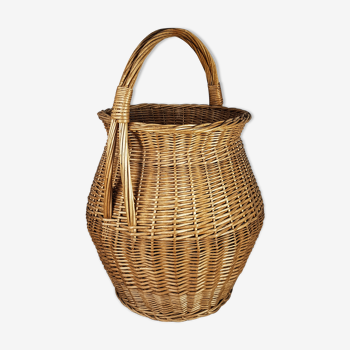 Panier ou corbeille en rotin vintage 60/70s