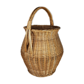 Panier ou corbeille en rotin vintage 60/70s