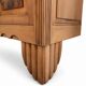 Large Art Deco buffet in walnut veneer and marble, 1930s
