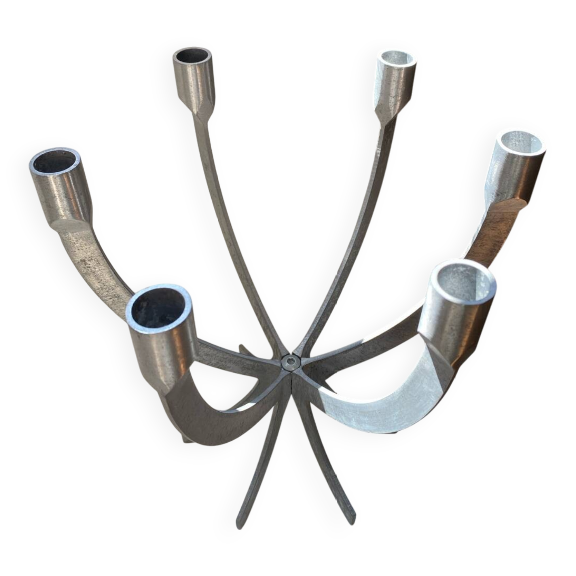 Aluminum candlestick, vintage Ikea, designer Sigga Heimish