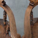 Set of 2 antique English captain's chairs/desk chairs from the 19th century