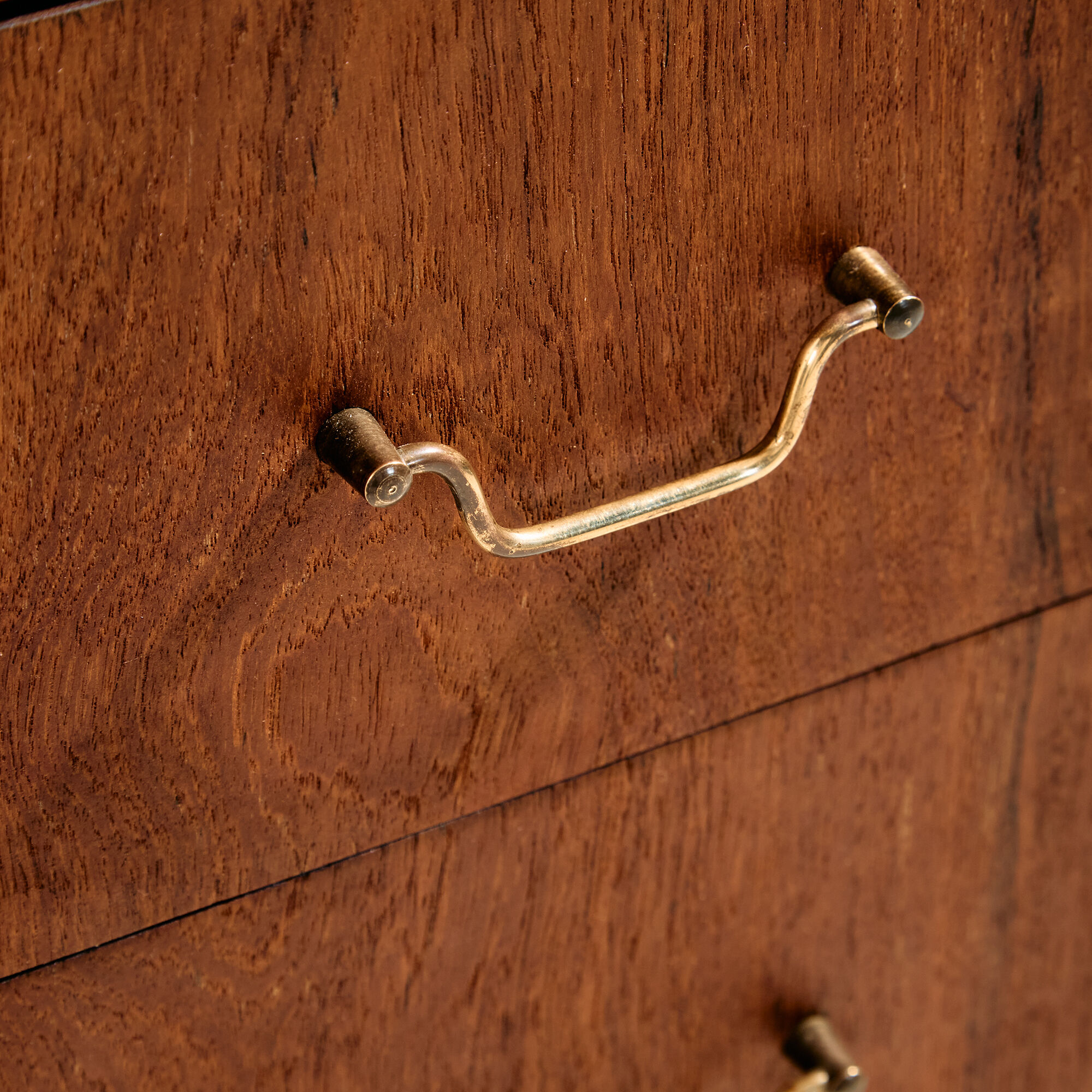 Restored commode in teak and oak