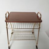 Side table for storing vinyl records