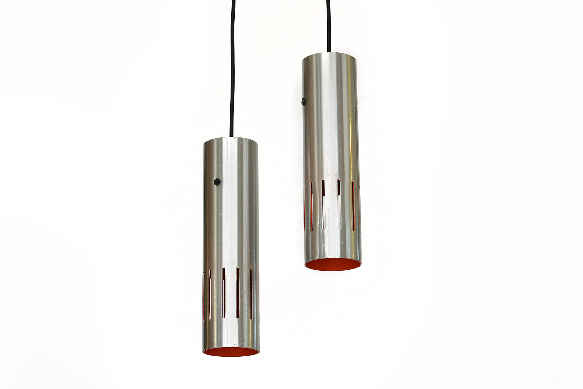 Pair of hanging lamps "Trombone" by Jo Hammerborg for Fog & Mørup