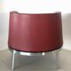 Fauteuil rotatif en cuir Bordeaux par Carl Öjerstam pour Materia, Suède post 2000