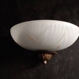 Wall light in brass and glass paste