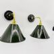 Enamelled sheet metal wall lights